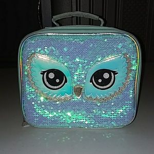 Sequins owl lunchbox